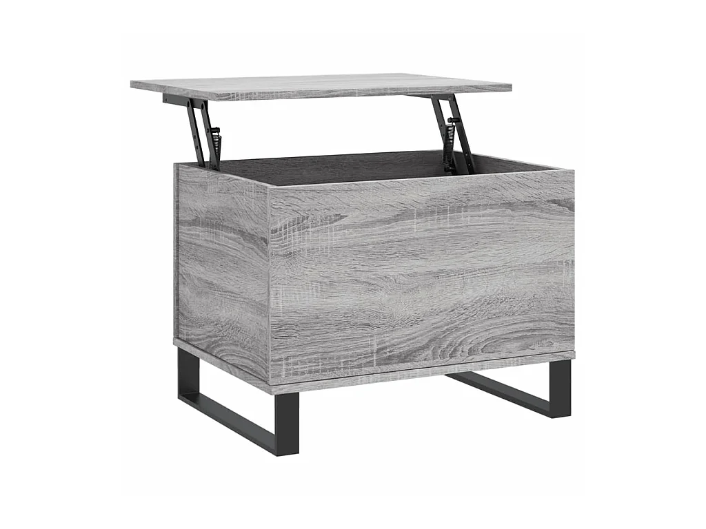Table basse relevable Sonoma gris 60x44,5x45 cm Bois d'ingénierie OFR51236 BonneVie Meuble