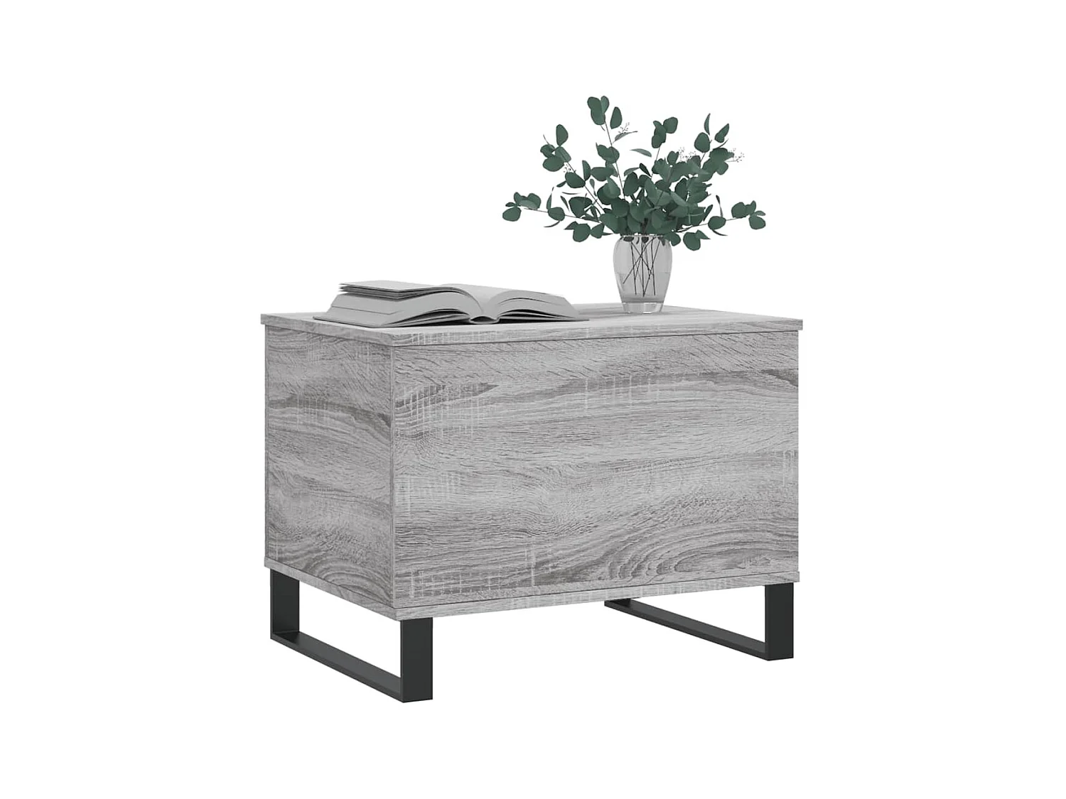 Table basse relevable Sonoma gris 60x44,5x45 cm Bois d'ingénierie OFR51236 BonneVie Meuble