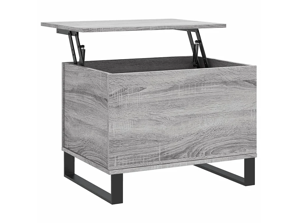 Table basse relevable Sonoma gris 60x44,5x45 cm Bois d'ingénierie OFR51236 BonneVie Meuble