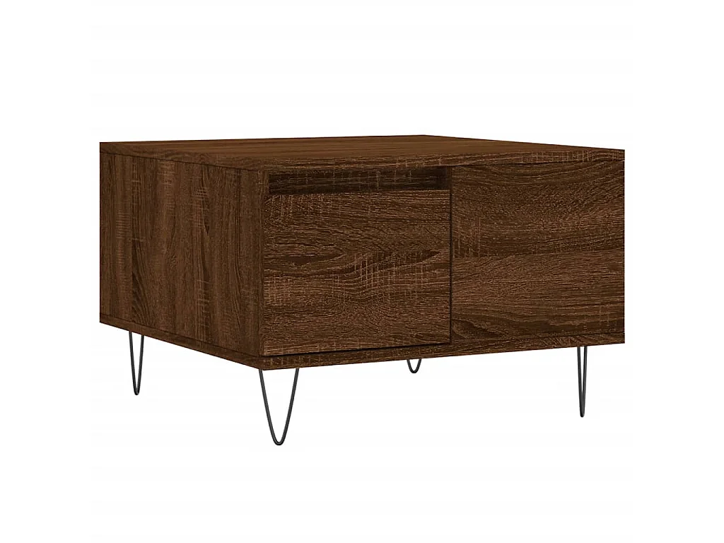 Salontafel 55x55x36,5 cm bewerkt hout bruin eikenkleur NL54699