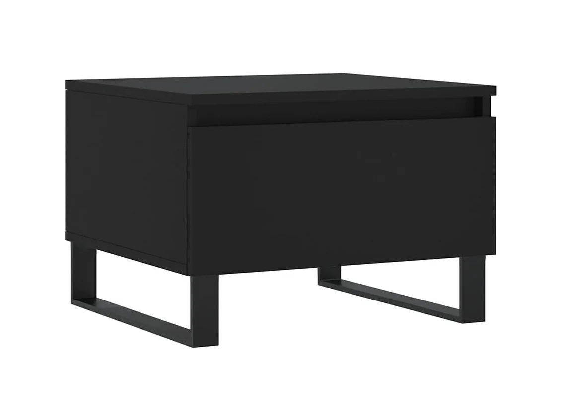 Mesas de centro 2 uds madera de ingeniería negro 50x46x35 cm ES53876