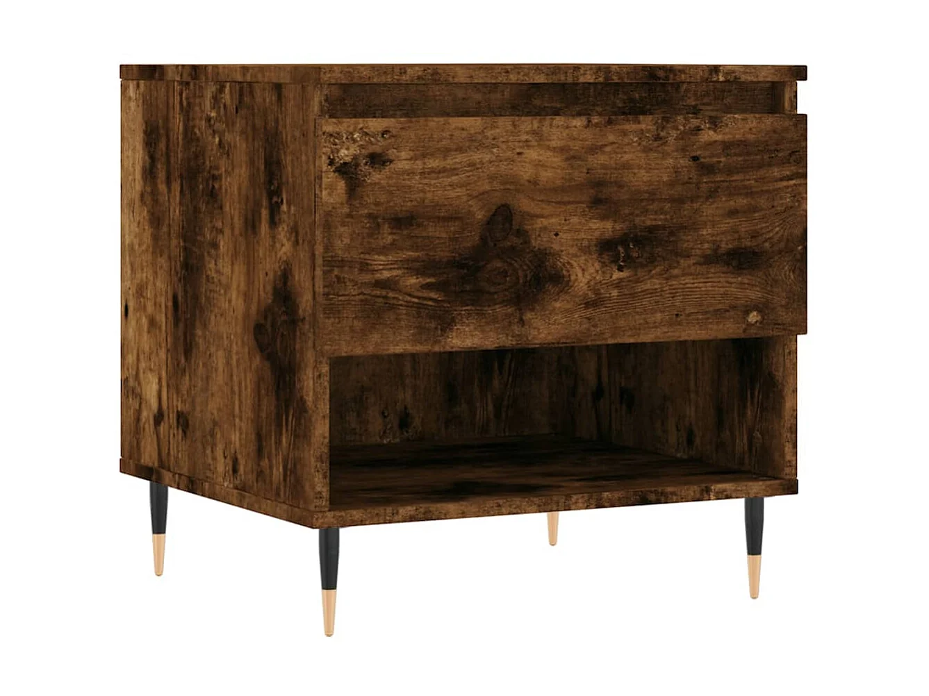 Tables basses 2 pcs chêne fumé 50x46x50 cm bois d'ingénierie OFR27801 BonneVie Meuble