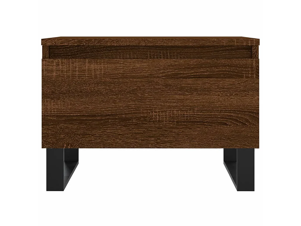 Mesa de centro madera de ingeniería marrón roble 50x46x35 cm ES69861