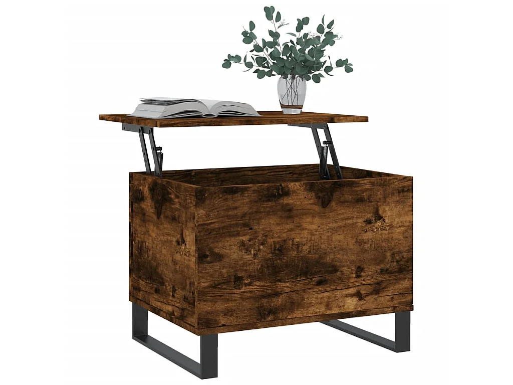 Mesa de centro madera contrachapada roble ahumado 60x44,5x45 cm ES497658