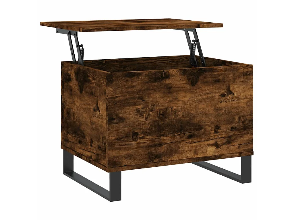 Salontafel 60x44,5x45 cm bewerkt hout gerookt eikenkleurig NL95685