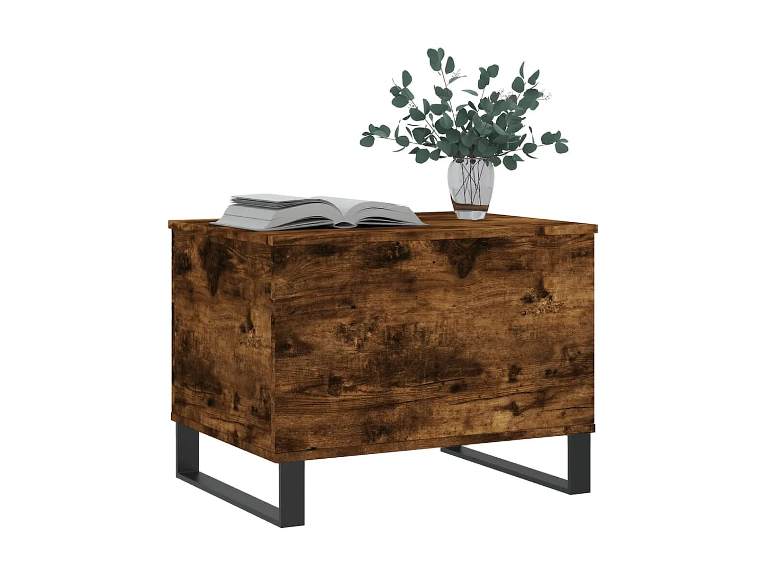 Salontafel 60x44,5x45 cm bewerkt hout gerookt eikenkleurig NL95685