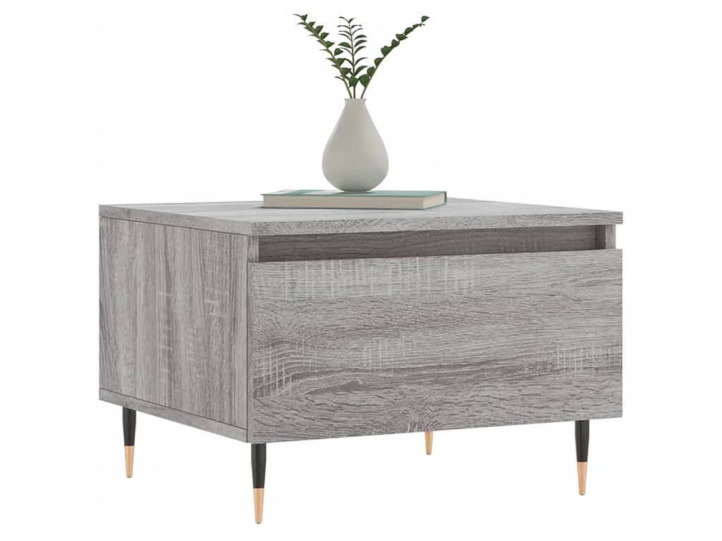 Tables basses 2 pcs sonoma gris 50x46x35 cm bois d'ingénierie OFR40296 BonneVie Meuble