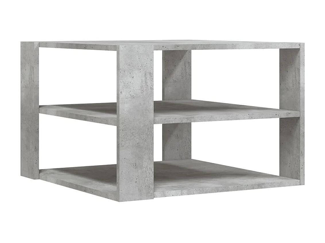 Mesa de centro madera ingeniería gris hormigón 59,5x59,5x40 cm ES45861