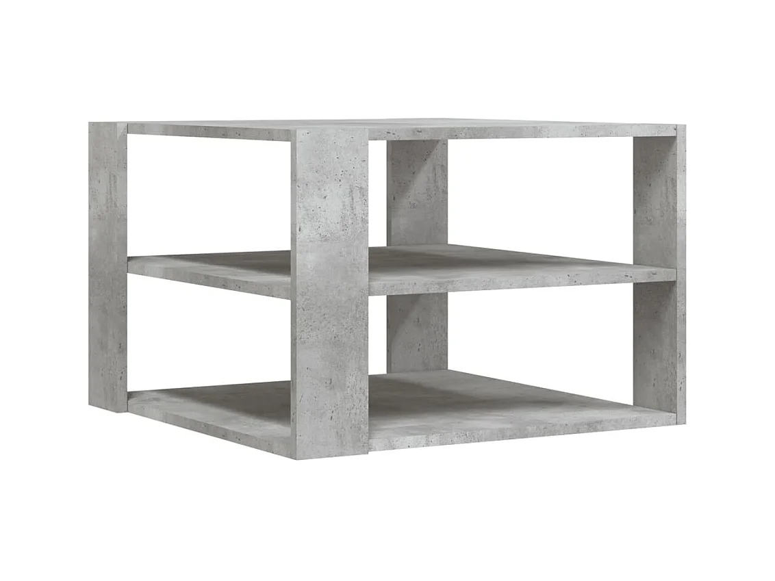 Table basse gris béton 59,5x59,5x40 cm bois d'ingénierie OFR42854 BonneVie Meuble