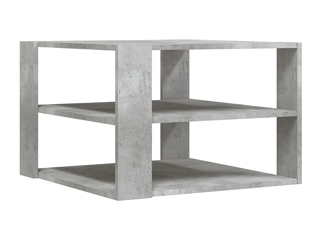 Table basse gris béton 59,5x59,5x40 cm bois d'ingénierie OFR42854 BonneVie Meuble