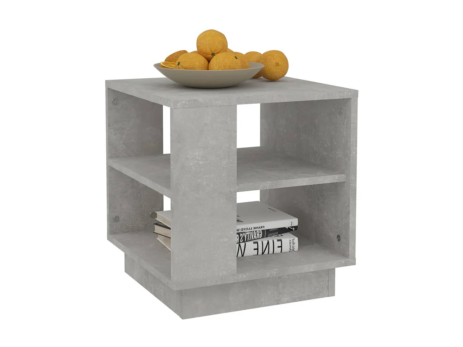 Table basse Gris béton 40x40x43 cm Bois d'ingénierie OFR94366 BonneVie Meuble
