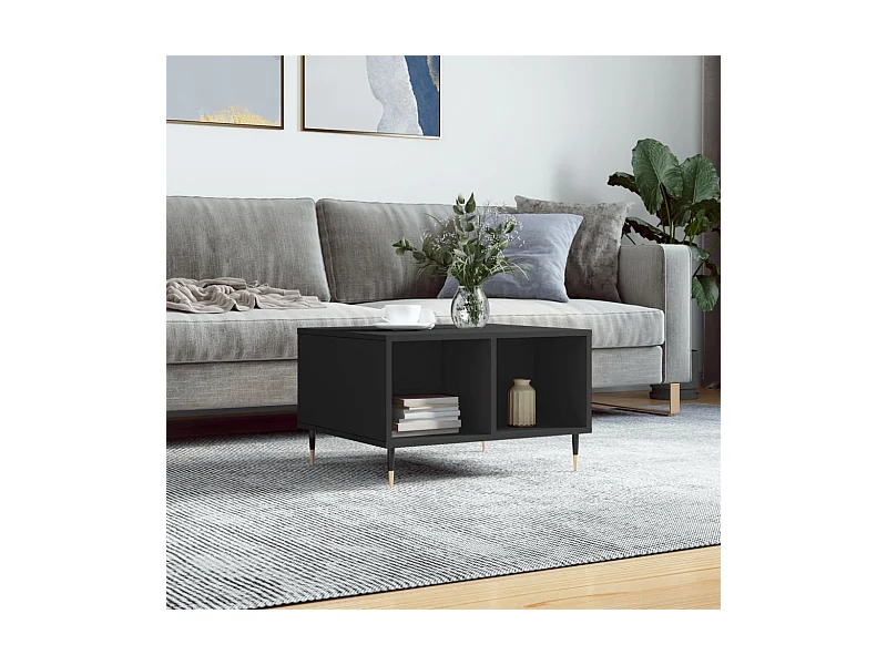 Salontafel 60x50x36,5 cm bewerkt hout zwart NL51061