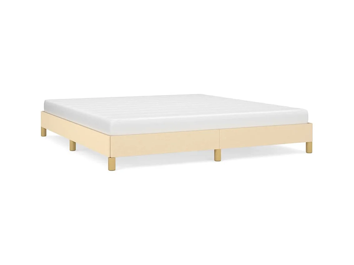 Cama 180x200 cm tela color crema ES68269