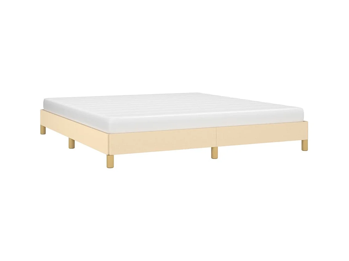 Cama 180x200 cm tela color crema ES68269