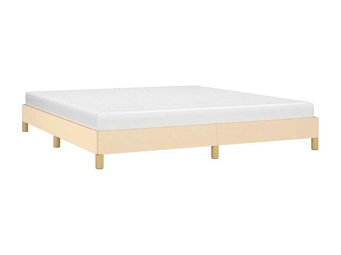 Cama em tecido cor creme 180x200 cm PT967071