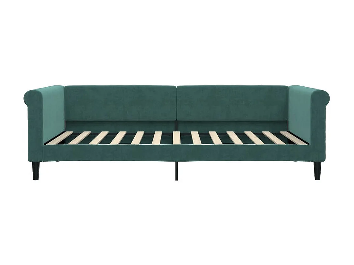Lit-100x200 cm de repos vert foncé velours EGGB34658