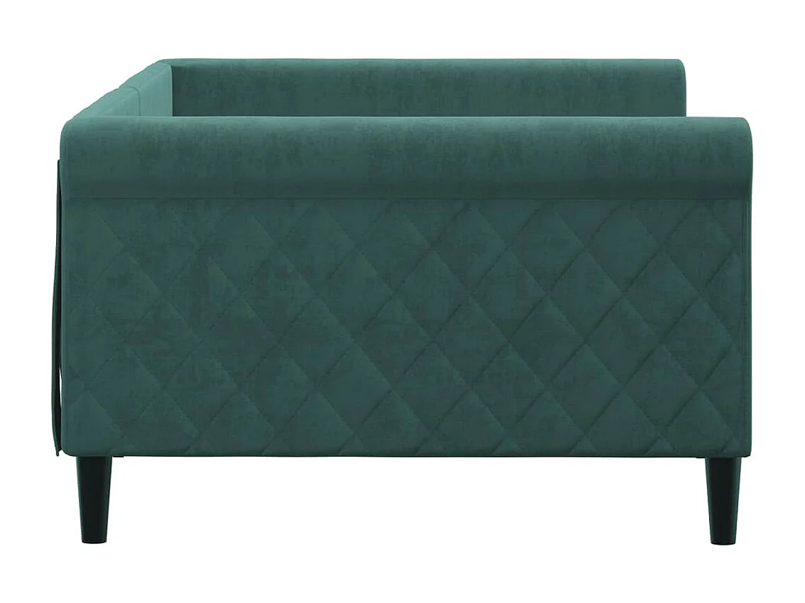 Lit-100x200 cm de repos vert foncé velours EGGB34658