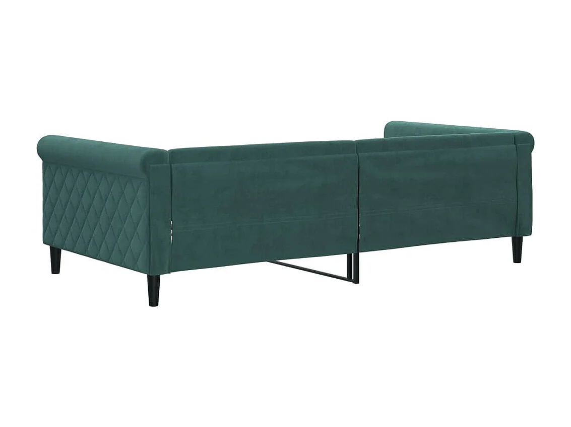 Lit-100x200 cm de repos vert foncé velours EGGB34658