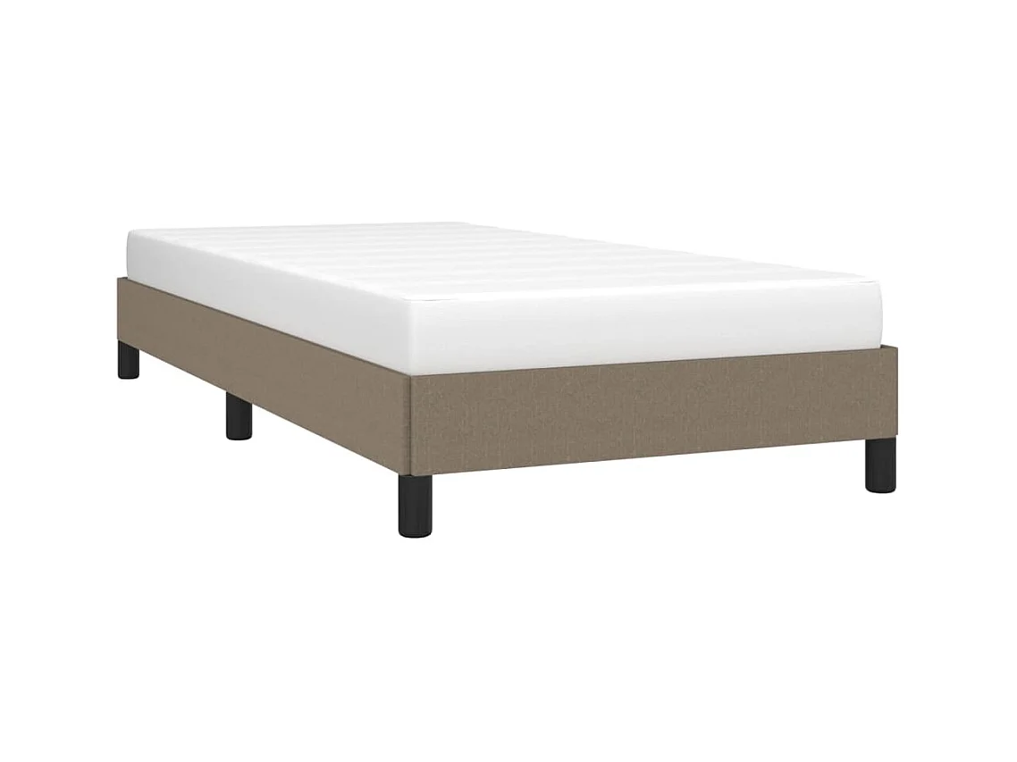 Cama 90x200 cm de tela gris taupe ES90728