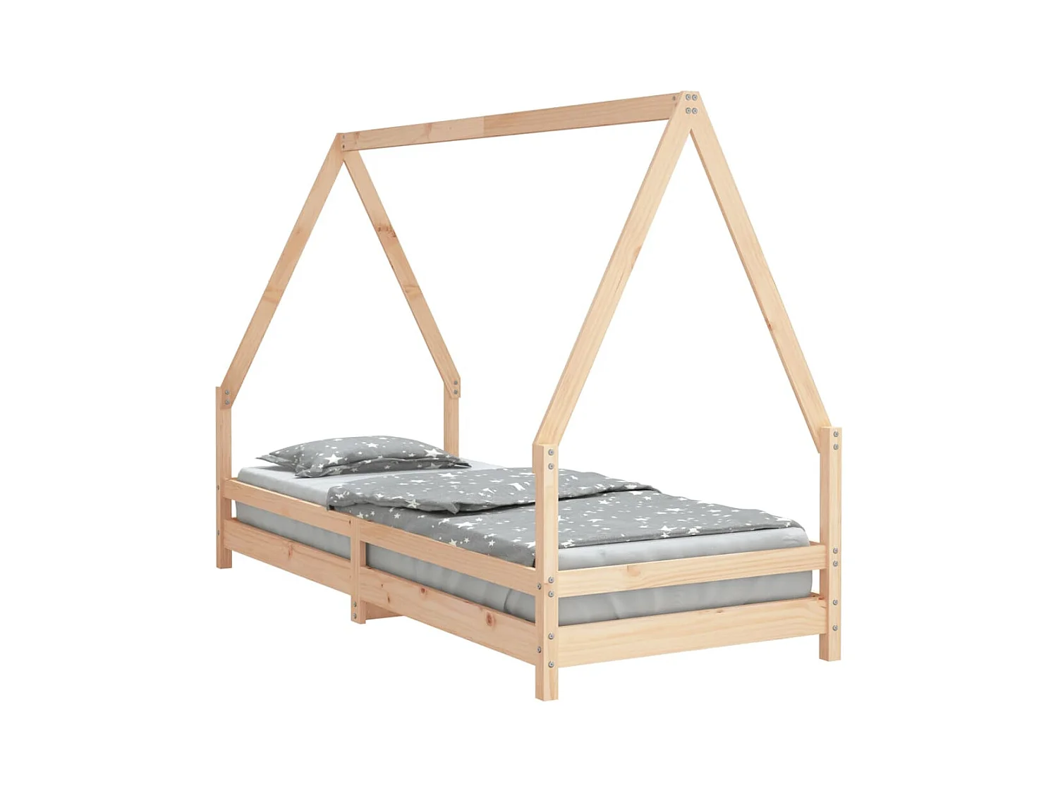 Kinderbedframe 80x200 cm massief grenenhout NL16196