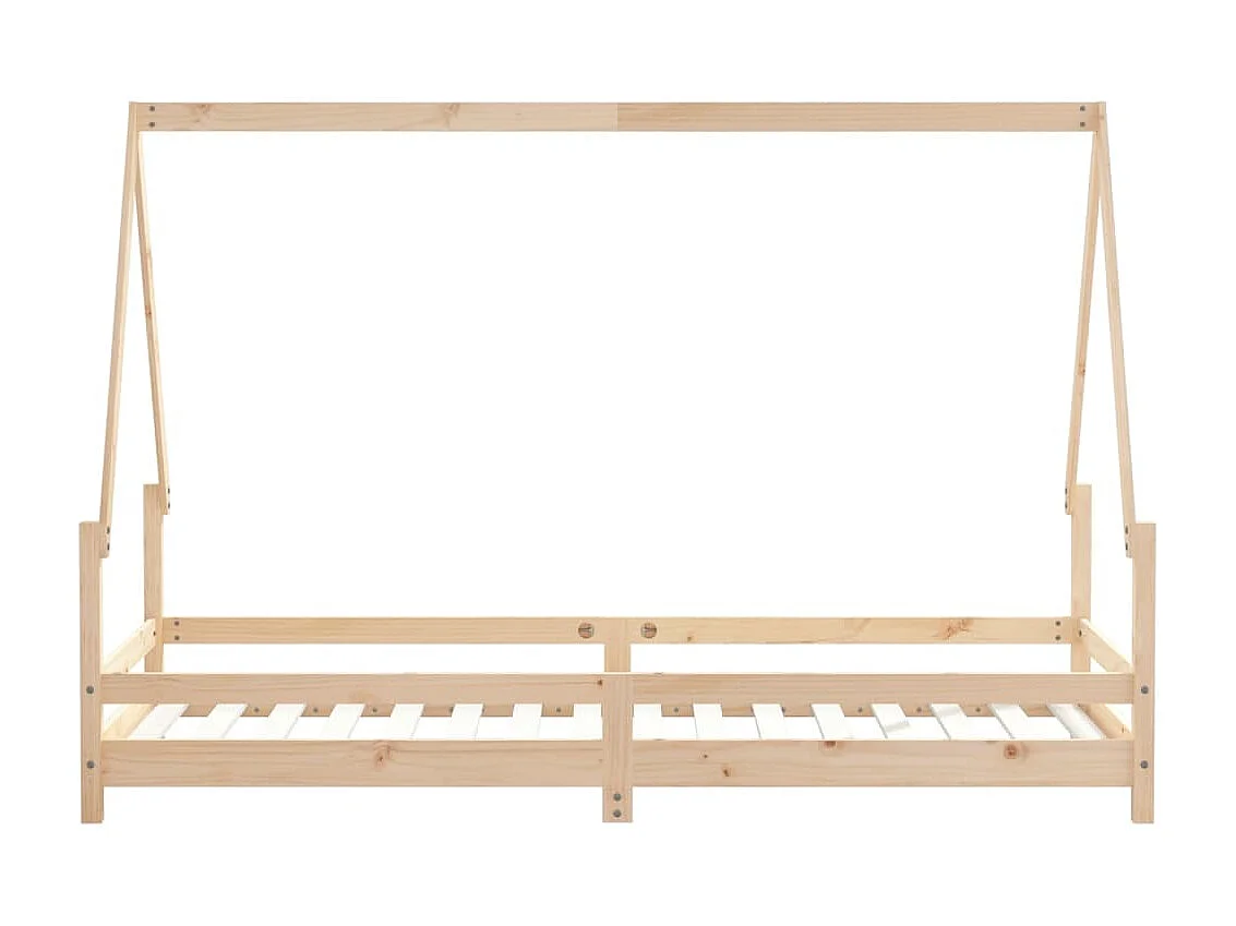 Cama 80x200 cm para niños madera maciza de pino ES45667