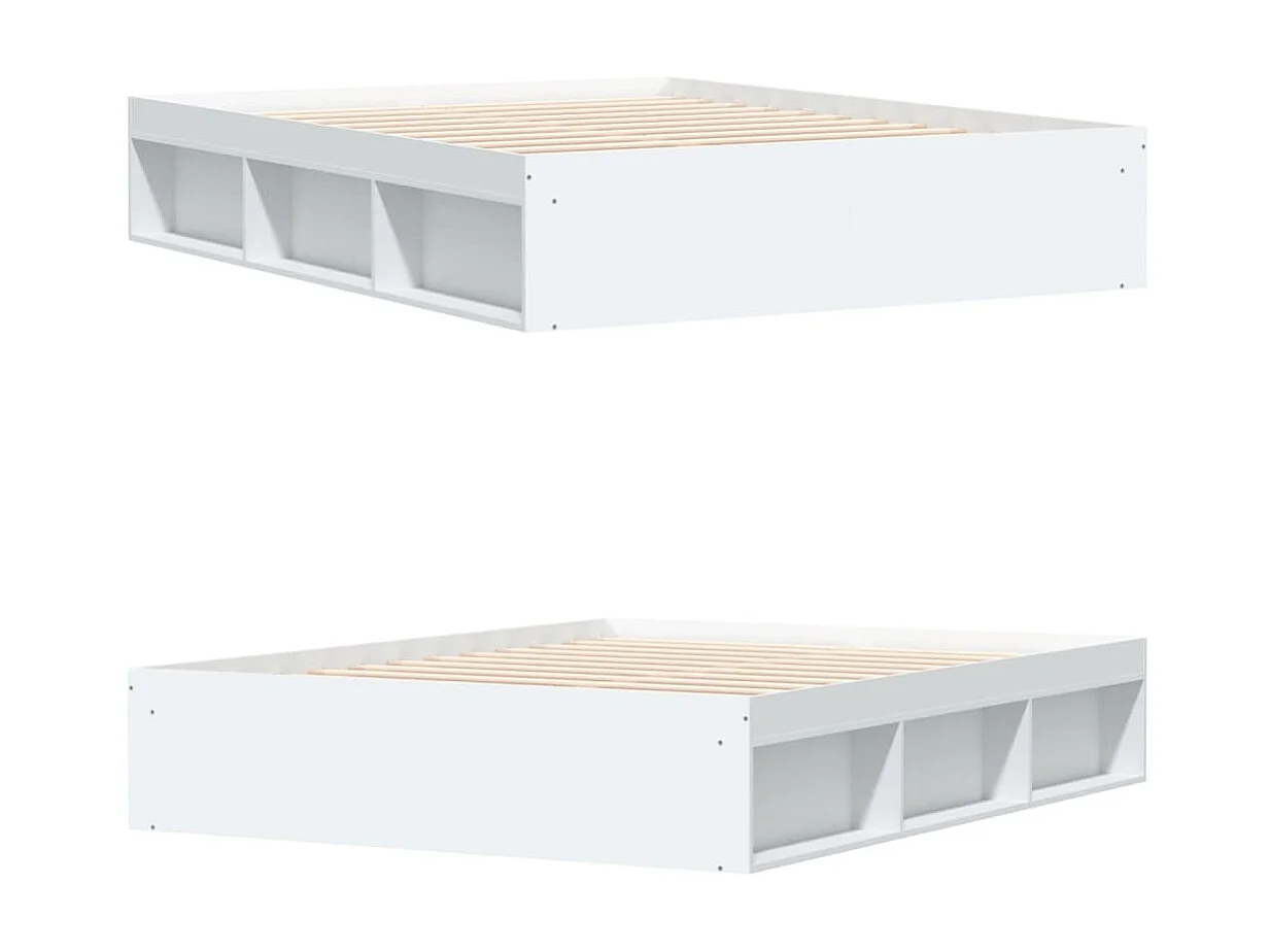 Cama 140x190 cm branco PT444617