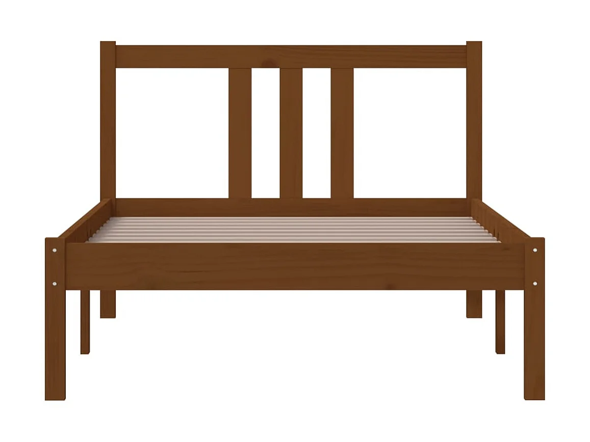 Bedframe massief hout honingbruin 90x200 cm NL37072