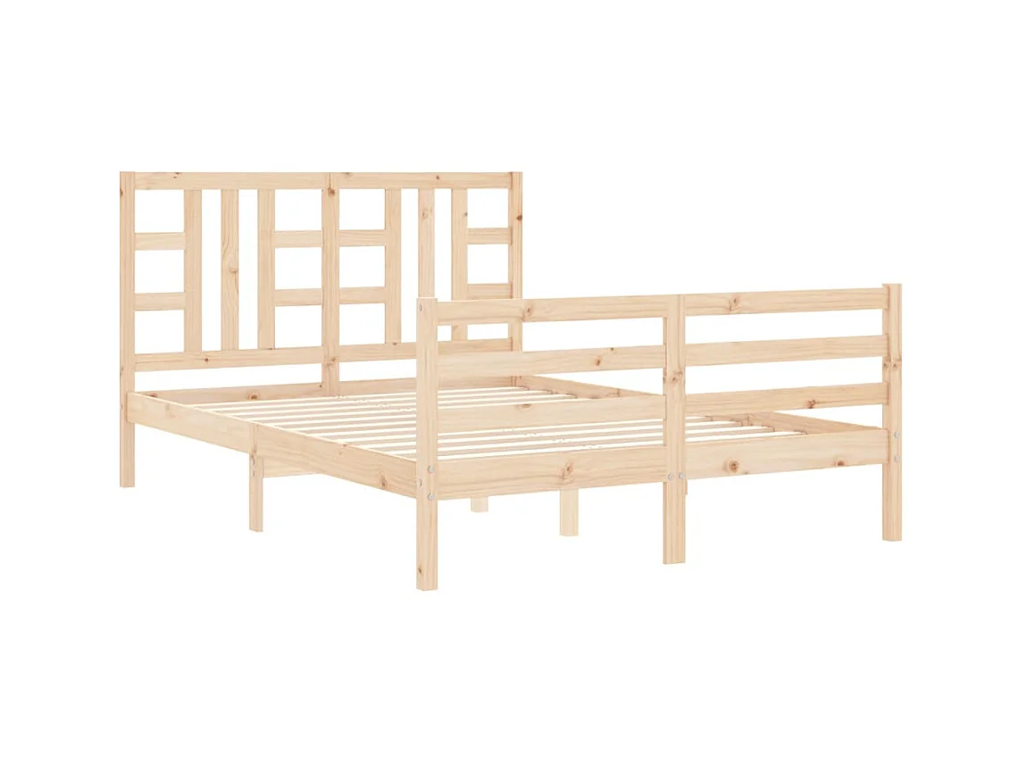 Cama com cabeceira 160x200 cm madeira maciça PT862228