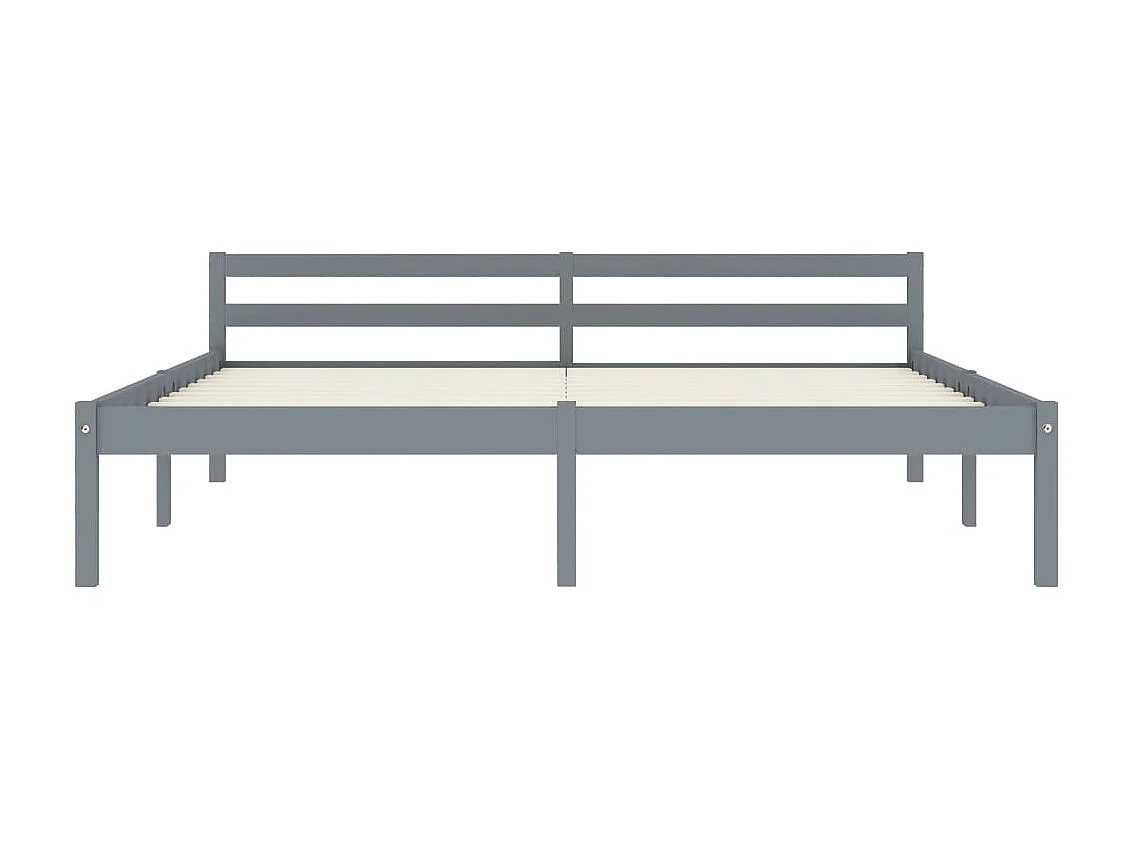 Lit-180x200 cm Gris Bois de pin massif EGGB63218