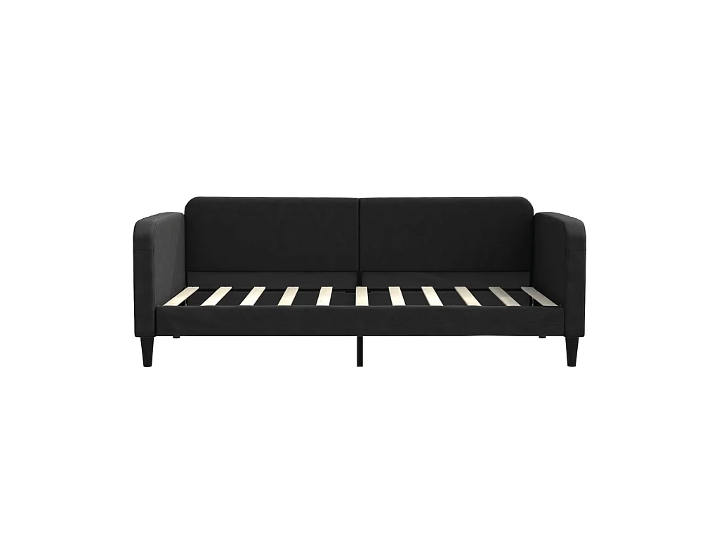 Cama 90x190 cm tela negro ES61937