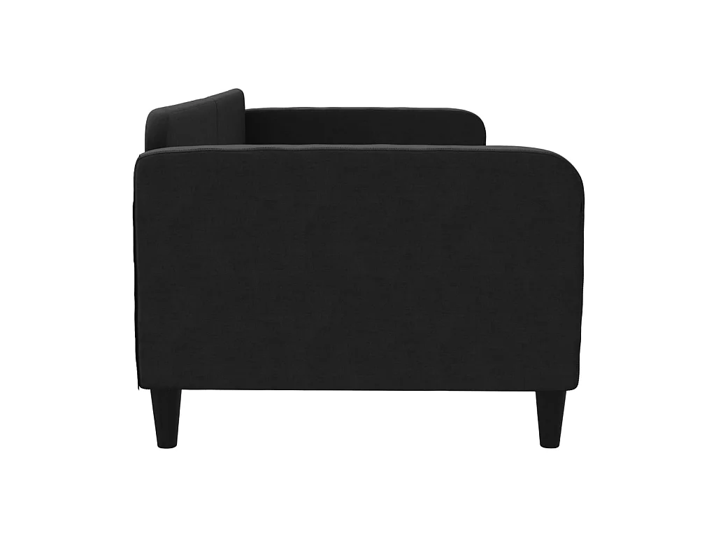 Cama 90x190 cm tela negro ES61937