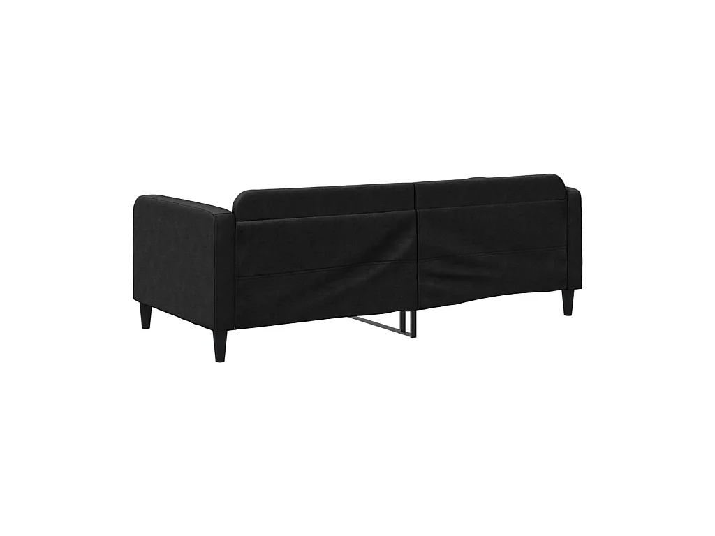 Cama 90x190 cm tela negro ES61937