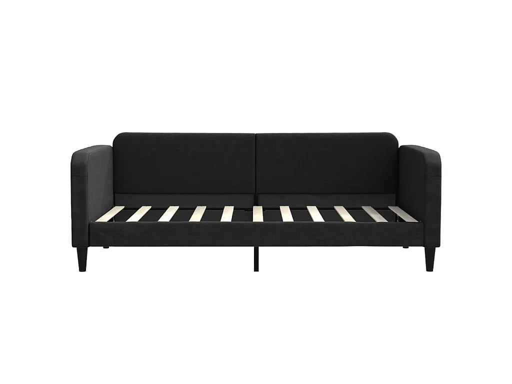 Sofá-cama 90x190 cm tecido preto PT270306