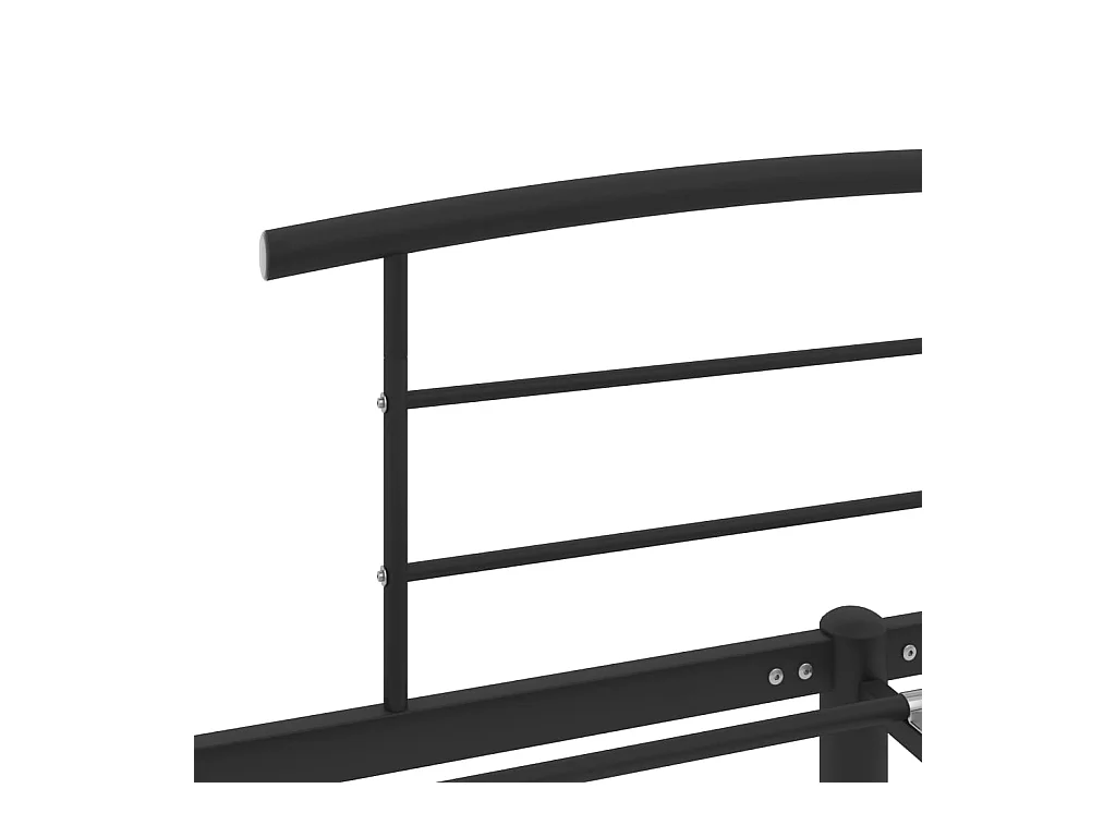 Cama 140x200 cm de metal negro ES24336