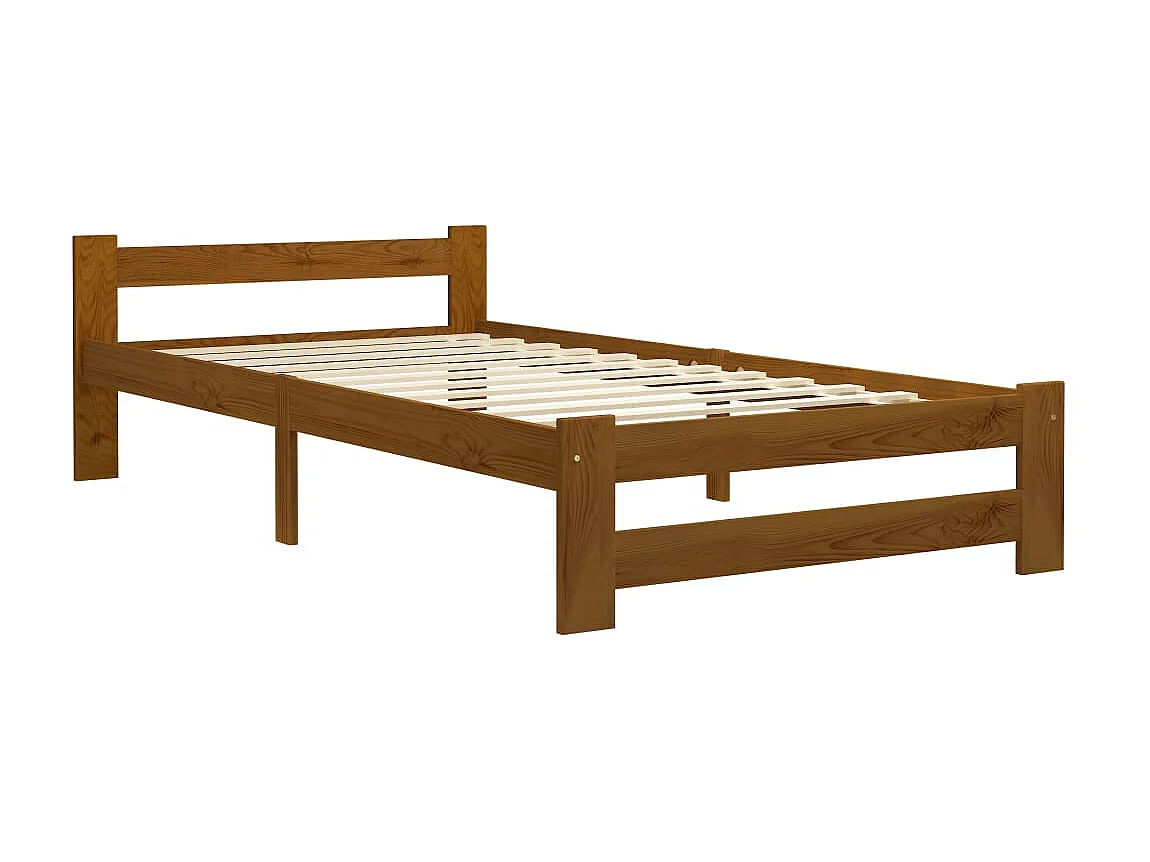 Bedframe massief grenenhout honingbruin 90x200 cm NL80986