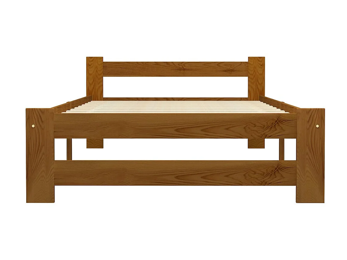 Bedframe massief grenenhout honingbruin 90x200 cm NL80986