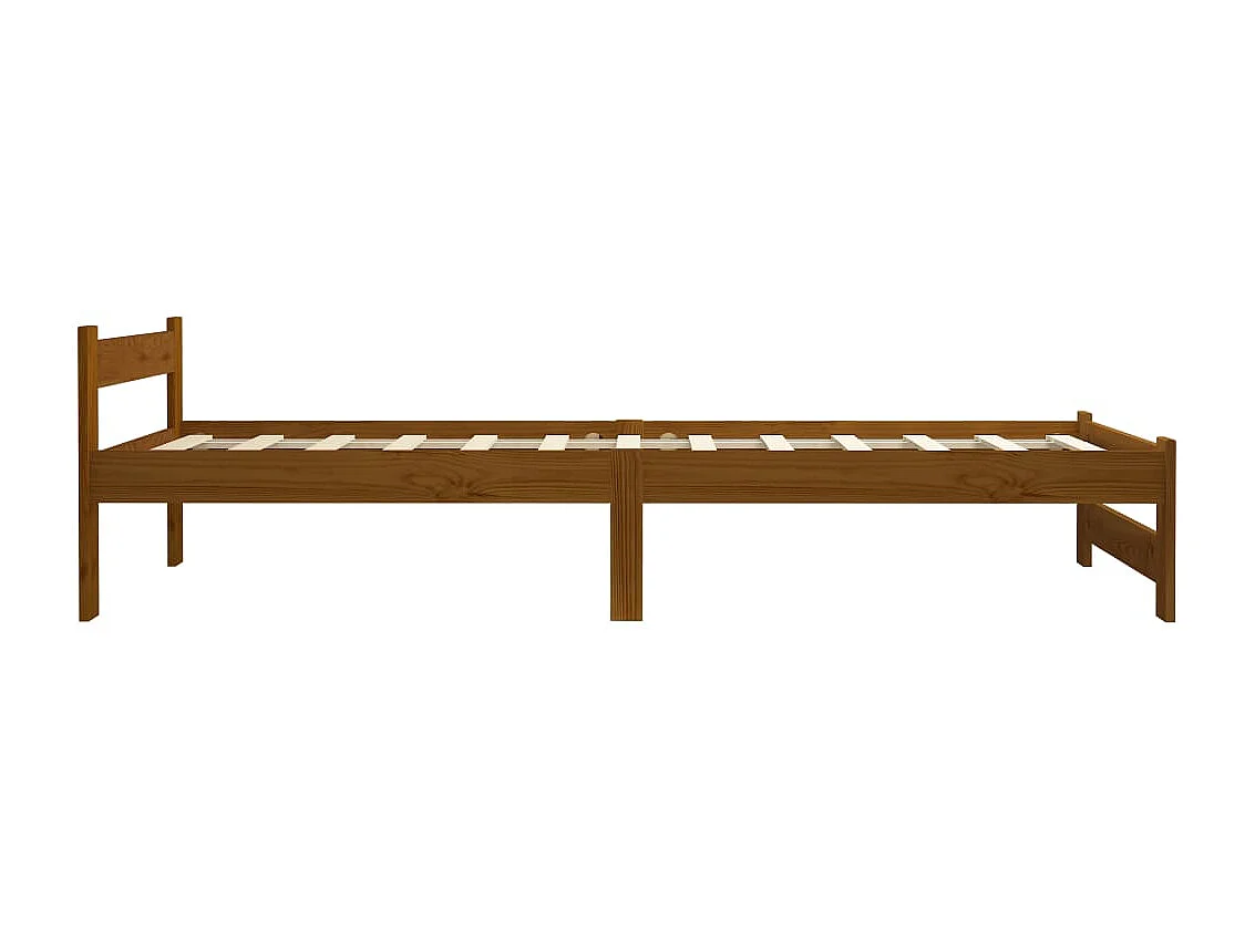 Bedframe massief grenenhout honingbruin 90x200 cm NL80986