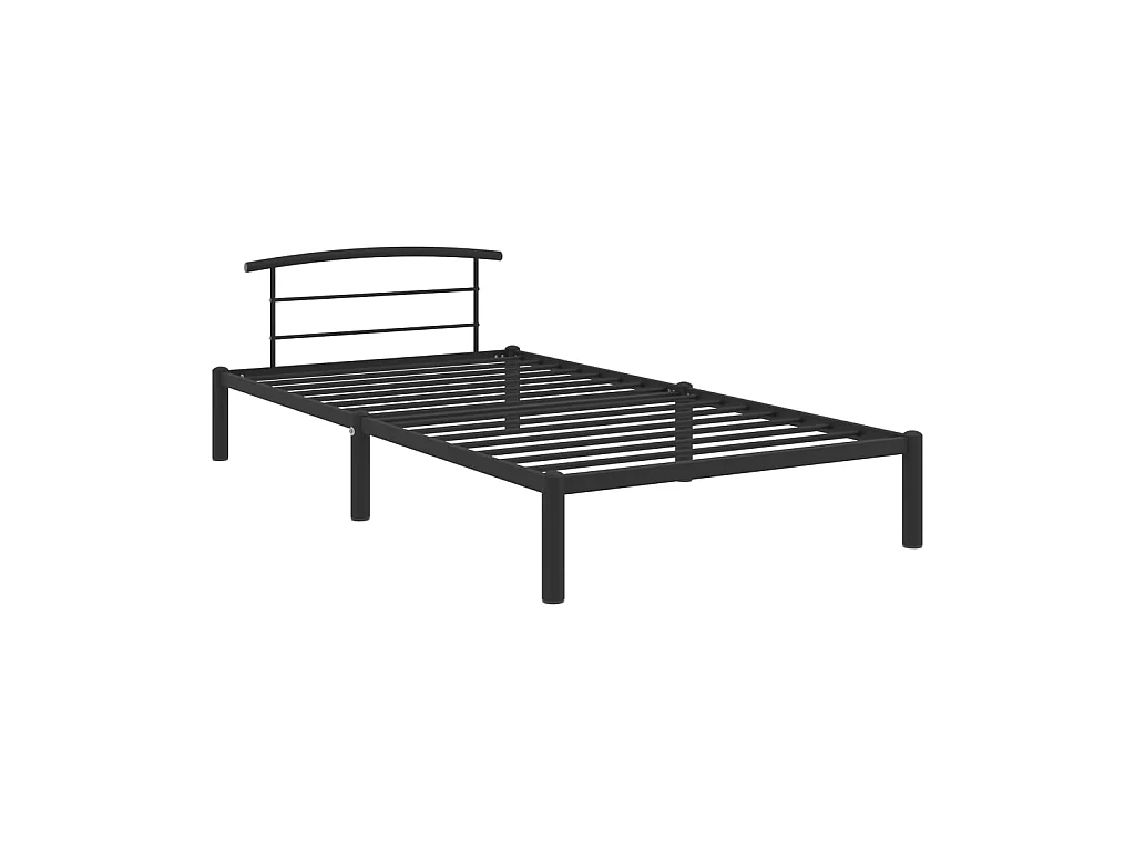 Lit-100x200 cm Noir Métal EGGB30299