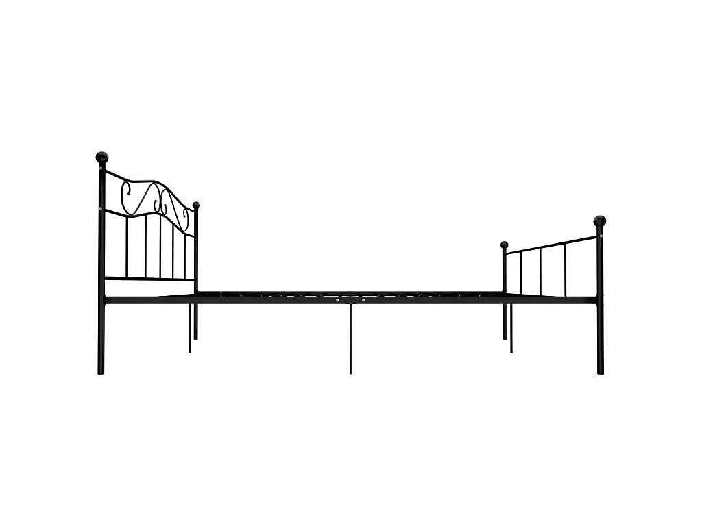 Lit-180x200 cm Noir Métal EGGB46943