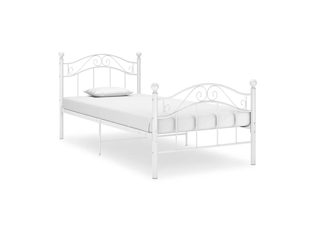Bedframe metaal wit 100x200 cm NL80199