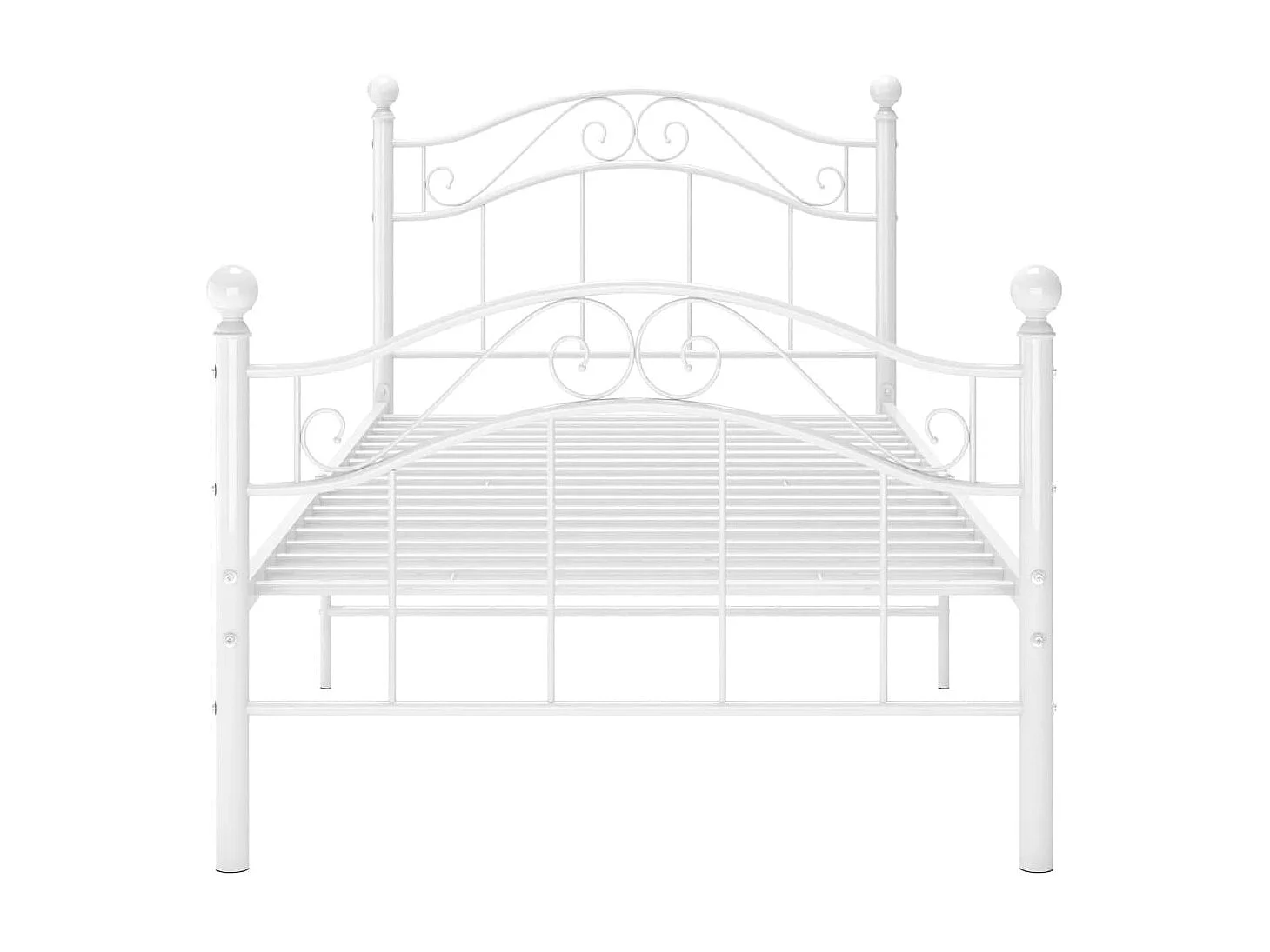 Lit-100x200 cm Blanc Métal EGGB39127