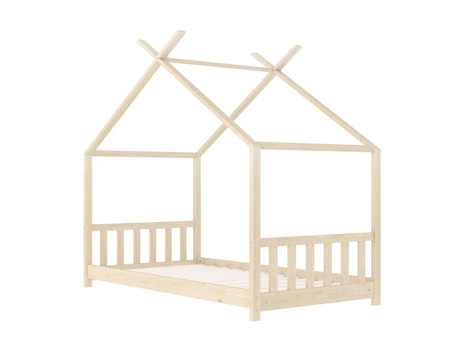 Lit-80x160 cm d'enfant Bois de pin massif EGGB50775