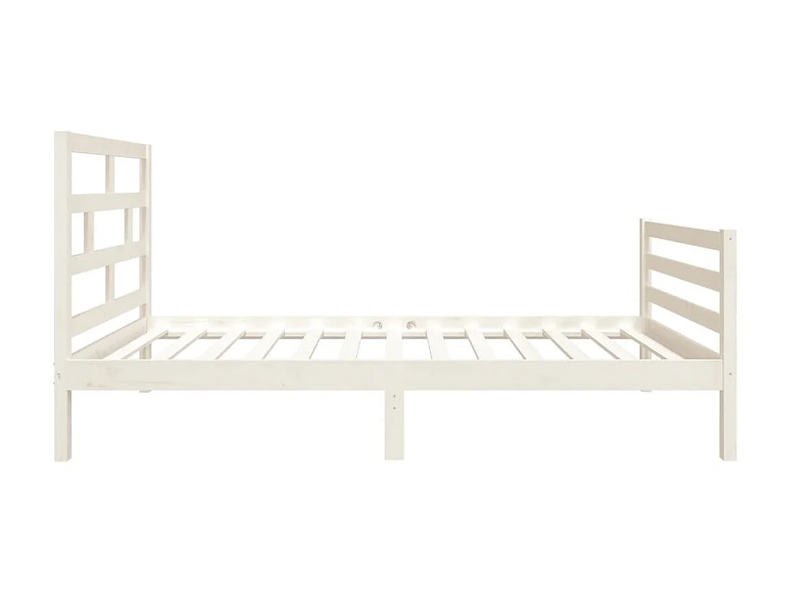 Lit-90x190 cm Blanc Bois massif Simple EGGB62885