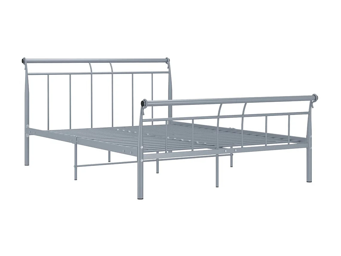 Lit-140x200 cm Gris Métal EGGB78779