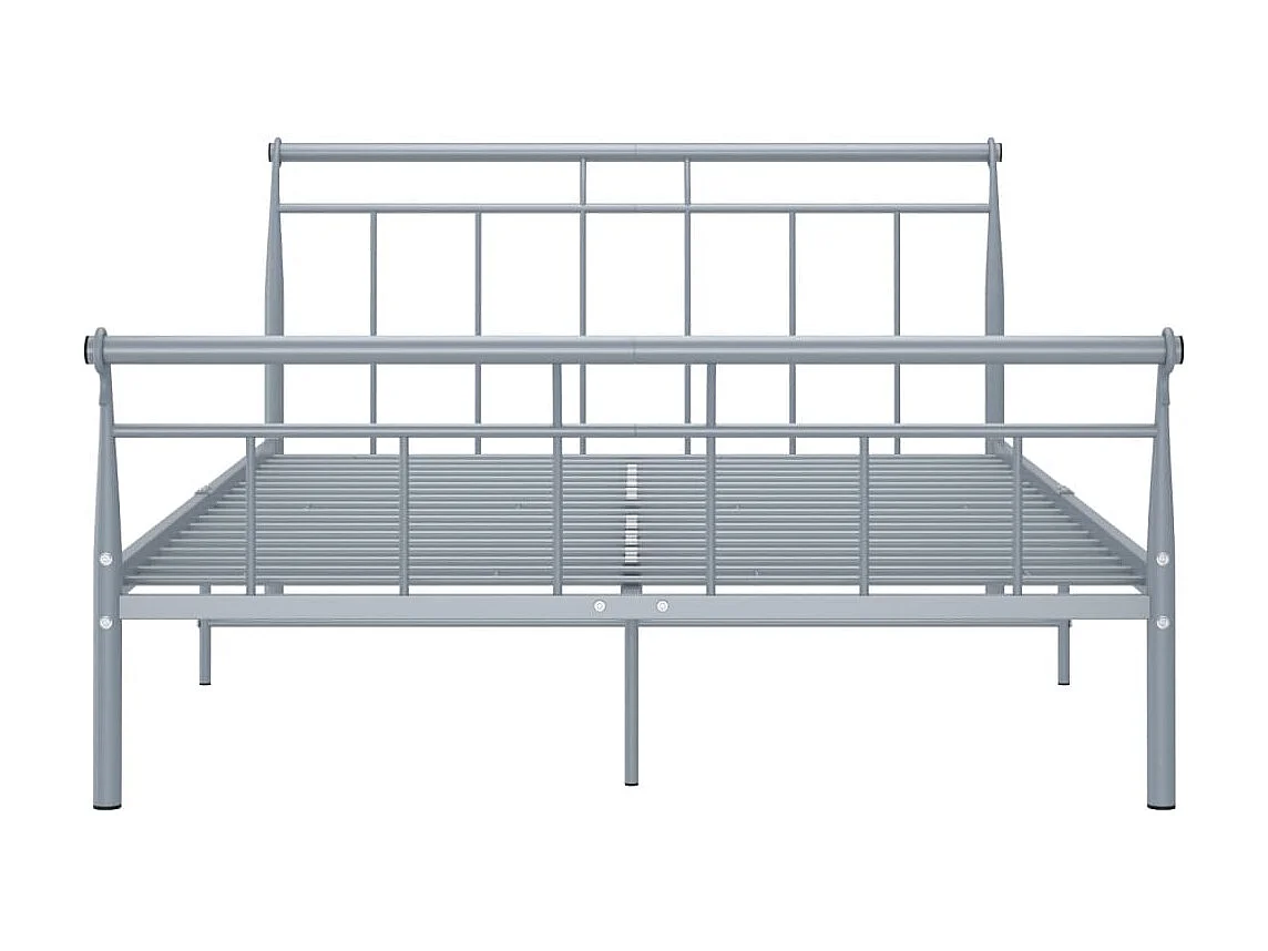 Lit-140x200 cm Gris Métal EGGB78779