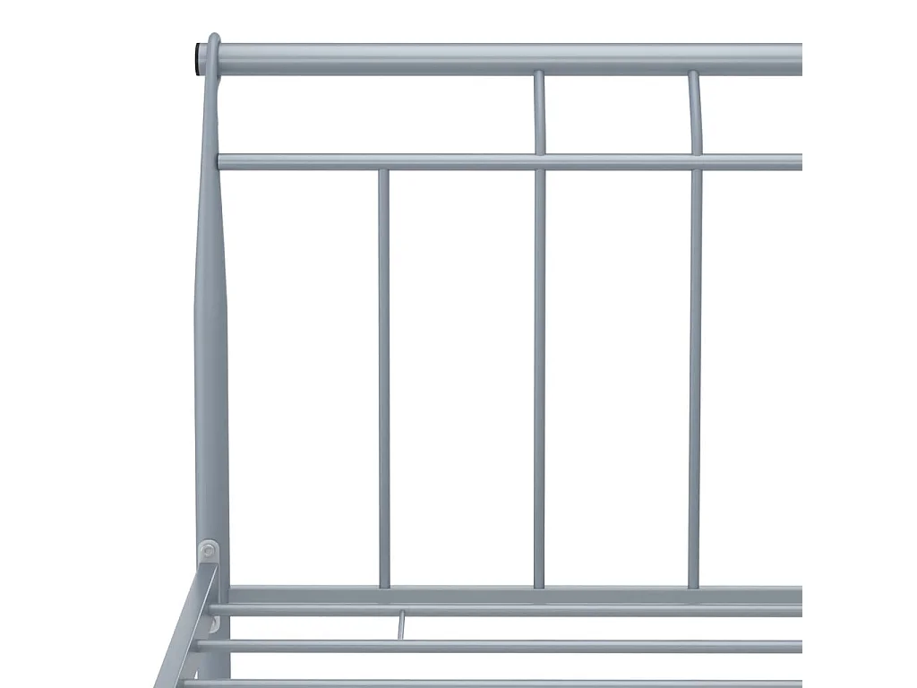 Lit-140x200 cm Gris Métal EGGB78779