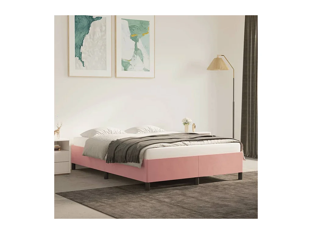 Lit-140x190 cm Rose Velours EGGB77946