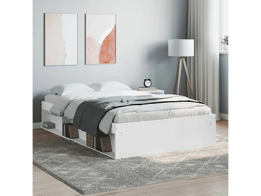 Lit-120x190 cm blanc petit double EGGB30676