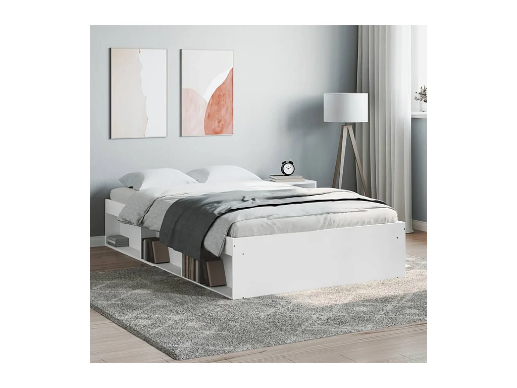 Lit-120x190 cm blanc petit double EGGB30676