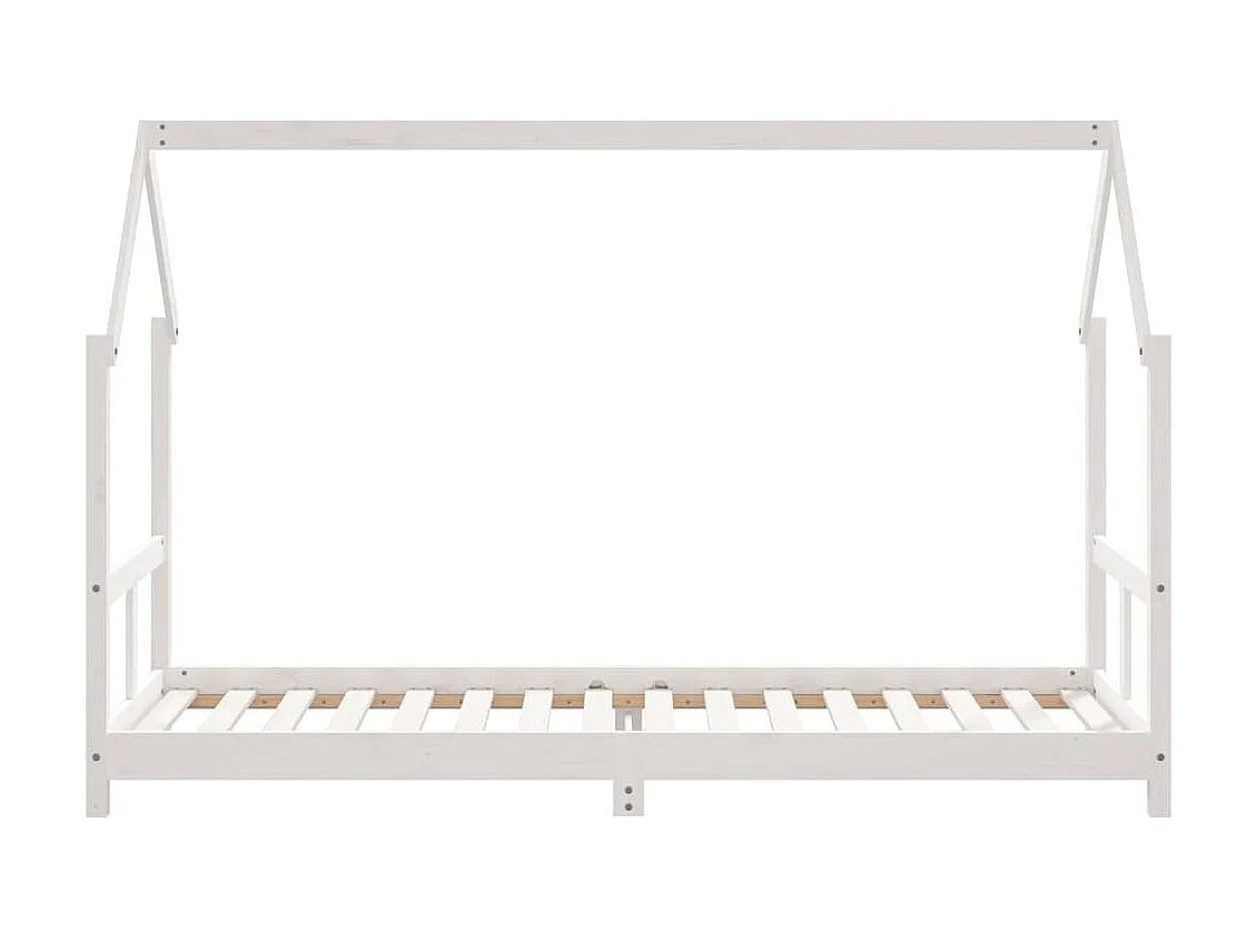 Cama 80x200 cm para niños madera de pino blanco ES98535